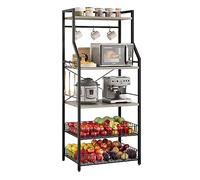 GarveeHome Estantería Cocina 5 Niveles Mueble Microondas 60x40x146 cm
