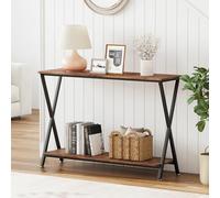GarveeHome Mesa Consola Estrecha 2 Niveles Industrial