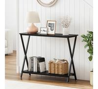 GarveeHome Mesa Consola Estrecha 2 Niveles Industrial