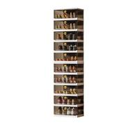 GarveeHome Zapatero apilable, transparente, plegable, de plástico, ahorro de espacio, organizador de zapatos plegable
