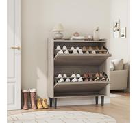 GarveeHome Zapatero de Madera para Entrada - 2 cajones abatibles, estantería Ajustable, Armario Oculto, diseño Moderno y ahorrador