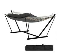 GarveeLife Hamaca con Soporte Acolchada de Poliéster Gris Oscuro