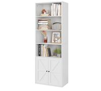 GarveeLife Librería con Puertas de 4 Niveles Blanco