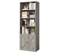 GarveeLife Librería con Puertas de 4 Niveles Gris