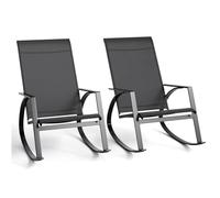 GarveeLife Mecedora oversized, estructura de metal, sillón relax para piscina, jardín y patio trasero