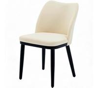 GarveeLife Sillas de Comedor tapizadas, Patas de Madera, 2 Unidades, Beige | Pack de 2 sillas con respaldo en forma de corazón, estructura y patas de madera, tapizado de terciopelo, 48 x 51 x 77 cm, bei