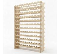 GarveeTech Botellero apilable para 72 botellas de vino, de madera de pino, conexión estable, aspecto natural, ahorra espacio para cocina, salón, bar