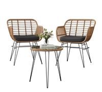GarveeTech Conjunto Bistro De 2 Plazas para Jardín - Amarillo
