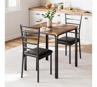 GarveeTech Conjunto Compacto de Comedor Moderno para 2 Personas - Mesa Rectangular y sillas Ideales para Cocina o Bar Espacios pequeños - Muebles de Comedor versátiles