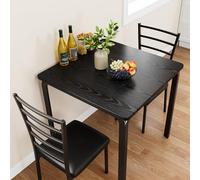 GarveeTech Conjunto Compacto de Comedor Moderno para 2 Personas - Mesa Rectangular y sillas Ideales para Cocina o Bar Espacios pequeños - Muebles de Comedor versátiles
