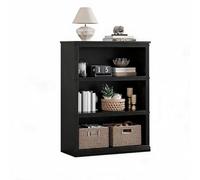 GarveeTech Estantería De 3 Niveles Estilo Rústico - Negro 80×30.5×101.5 cm
