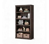 GarveeTech Estantería De 3 Niveles - Roble Oscuro, 80x32x171cm