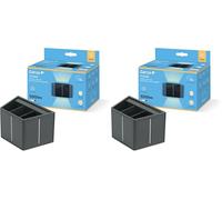 Garza - Aplique de Exterior Solar LED 100lm, 2700K, Iluminación Dual Arriba y Abajo - Sensor Crepuscular, IP54, 16h Autonomía, Ángulo Ajustable. Instalación en pared. (Paquete de 2)