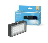 Garza - Aplique de Exterior Solar LED 4000K - Iluminación Dual 140º/70º, 35h Autonomía, Sensor de Movimiento, IP65, 25m² Cobertura, Diseño Minimalista para Exterior. Instalación en Pared.