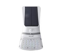 Garza - Aplique Solar LED de pared, 3.5 W, Con sensor crepuscular y detector de movimiento, Batería recargable, 430 lm, 2 tonos de luz 3000K y 6000K, Blanco