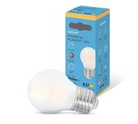 Garza - Bombilla Filamento LED Opal Esférica P45, Regulable, CRI90, 6W (equivalente a 60W de incandescencia), Luz cálida 2700K, Casquillo gordo E27, Ángulo 360º, 810 lm