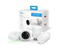 Garza - Kit 2 Cabezales WiFi para Radiador + Sensor Portátil + Bridge Zigbee, Válcula termostática, Control App y Voz, Modos Manual/Automático, Detección Ventanas, Anti-Hielo, Termostato WiFi