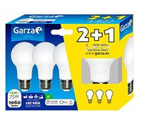 GARZA LED BOMBILLA STD 12W E27 240º 1060Lm 65K CAJA 2+1