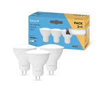 Garza - Pack 2+1 Bombillas Led, Casquillo GU5.3, Luz Neutra 3000K, 7W, 700 Lúmenes, No Regulable