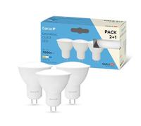 Garza - Pack 2+1 Bombillas Led, Casquillo GU5.3, Luz Neutra 4000K, 7W, 700 Lúmenes, No Regulable