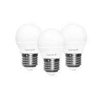 Garza - Pack 2+1 Bombillas Led Esférica, Casquillo E27, Luz Neutra 3000K, 4.2W, 470 Lúmenes, G45. No Regulable.