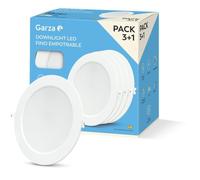 Garza - Pack 3+1 Downlight LED Empotrable Circular Extraplano Ojo de Buey, 22cm, 18W, 4000K Luz Neutra, 1950lm, 30.000h, IP20, Blanco, Ahorro Energético 80%