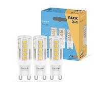 Garza - Pack 3 Bombillas LED G9, Luz cálida (2700K), 3W (equivalente 30W incandescente), 300 lm, No regulable