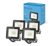 Garza - PACK 4 Focos de exterior LED, 10W, 860 lumenes, Luz fría 6500K, Proyector LED Impermeable (IP65) para Casa, Jardín, Terraza, Garaje, Patio