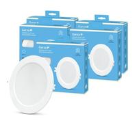 Garza - Pack 5 Downlight LED Empotrable Circular Extraplano Ojo de Buey, 22cm, 18W, 4000K Luz Neutra, 1950lm, 30.000h, IP20, Blanco, Ahorro Energético 80%