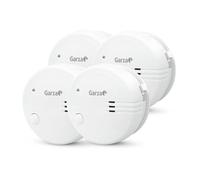 Garza - Pack de 4 Detectores de Humo Mini, Diseño Ultracompacto, Sensor Fotoeléctrico, Alarma 85dB, Batería 9V Incluida, Instalación sin Cables, Indicador LED y Botón Test