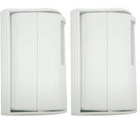 Garza Power - Detector de Movimiento Infrarrojos con Timbre y Alarma 70dB, Ángulo de Detección 60º, Color Blanco (Paquete de 2)