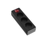 Garza Regleta Basic - Sin Cable y con Interruptor - Protección Infantil - Color Negro o Blanco