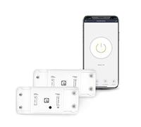 Garza Smart - Pack x2 Controlador Interruptor Inteligente Wifi integrado, Programable, Control por voz y app, Alexa/Google, Wifi 2.4GHz, Blanco