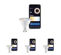 Garza ® Smarthome - Bombilla LED GU10 Intelegente Wifi, luz blanca neutra regulable con cambio de intensidad y temperatura. Programable, compatible con Amazon Alexa y Google Home. (Paquete de 4)