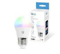 Garza Smarthome - Bombilla LED Inteligente Wifi Esférica G45 E27 5W (40W de Equivalencia) RGB+CCT, Intensidad regulable, Programable, Control por Voz y App (Alexa/Google Home), Wifi 2,4 GHz