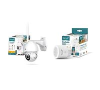 Garza Smarthome Cámara De Vigilancia Exterior Inteligente WiFi 360°, 1080P HD + Smarthome Enchufe WiFi Inteligente Programable Compatible con Alexa Y Google Home