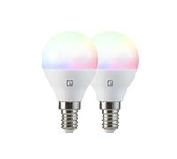 Garza Smarthome - Pack 2 Bombilla LED Inteligente Wifi Esférica G45 E14 5W (40W de Equivalencia) RGB+CCT, Intensidad regulable, Programable, Control por Voz y App (Alexa/Google Home), Wifi 2,4 GHz