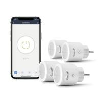Garza SmartHome - Pack 4 Enchufes inteligentes wifi compatible con Alexa y Google Home. Enchufe por control remoto y programable controlable a través de App iOS y Android.