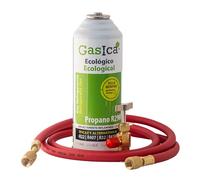 GASICA V2 - Kit de Carga Único 226g Neto - Gas Refrigerante Orgánico Alternativo R22, R407C, R410A - Incluye Válvula de Servicio y Manguera | Solución Ecológica HVAC