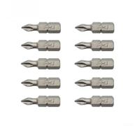 Gastagrav Juego de 10 puntas de destornillador hexagonal eléctrico de 25 mm, aleación de acero de alta dureza PH1 PH2 PH3 PZ1 PZ2 PZ3 cabeza antideslizante compatible con taladro de 1/4 pulgadas (PH1)