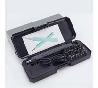 Gastagrav Juego de destornilladores eléctricos, 42 en 1 para brocas de acero CR-V con fuerte mandril magnético, puerto de carga tipo C para proyectos de reparación y montaje en el hogar (negro)
