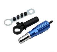 Gastagrav Kits de adaptadores de remache ciego de aleación de aluminio, juegos de cabezales de conversión de cambio rápido para remache eléctrico, accesorios de herramientas eléctricas para reparación