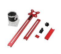 Gastagrav Plantilla de soporte de ranura de fresado de aleación de aluminio para armarios de carpintería con guía de corte circular ajustable, para mesas de enrutador de herramientas eléctricas (B)