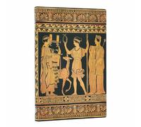 Paperblanks Cuaderno mini Gathering of Deities (Cerámica griega antigua) – Rayado, banda elástica