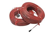 GatherTOOL Cable Calefactor de Fibra de Carbono de 15-100 Metros, 33 Ohm/m, 3Mm, líneas de Cubierta de Goma de Silicona mejoradas for Cable de Suelo cálido (Color : 50m)