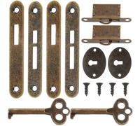 GATHINESS 2 Juegos de Cerraduras para Caja de Madera Vintage de Aleación de Zinc con Protección Antirrobo y Llaves para Muebles y Gabinetes