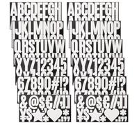 GATHINESS 2 Juegos Pegatinas Adhesivas Letras del Alfabeto, Pegatinas de Letras para Placas de Puerta, Vinilo Autoadhesivo Blanco, Autoadhesivas y Fáciles de Quitar, para Letrero y Cubos