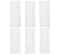 GATHINESS 6 Juegos Soporte de Enchufe de Regleta Blanco ABS, sin Taladro | Instalación Rápida y Firme, para Sockets y Barra de TV, Oficina y Centro de Entretenimiento