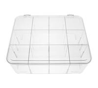 GATHINESS Caja Porta Tarjetas de Plástico con Compartimentos, Organizador Estable y Elegante para Baraja de Cartas y Protección de Tarjetas en Oficina o Juegos