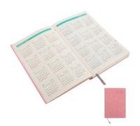 GATHINESS Cuaderno de Agenda Diaria 2026 A5 Color Rosa Cubierta de Imitación Cuero y Papel Resistente Tinta para Uso Personal y Escolar
